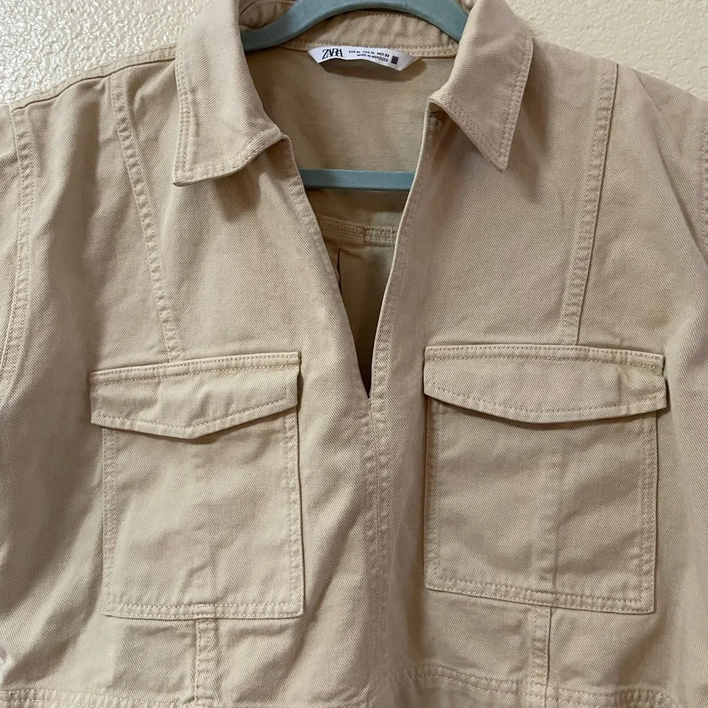 Zara Beige Crop Top size:XL - Picture 6 of 16
